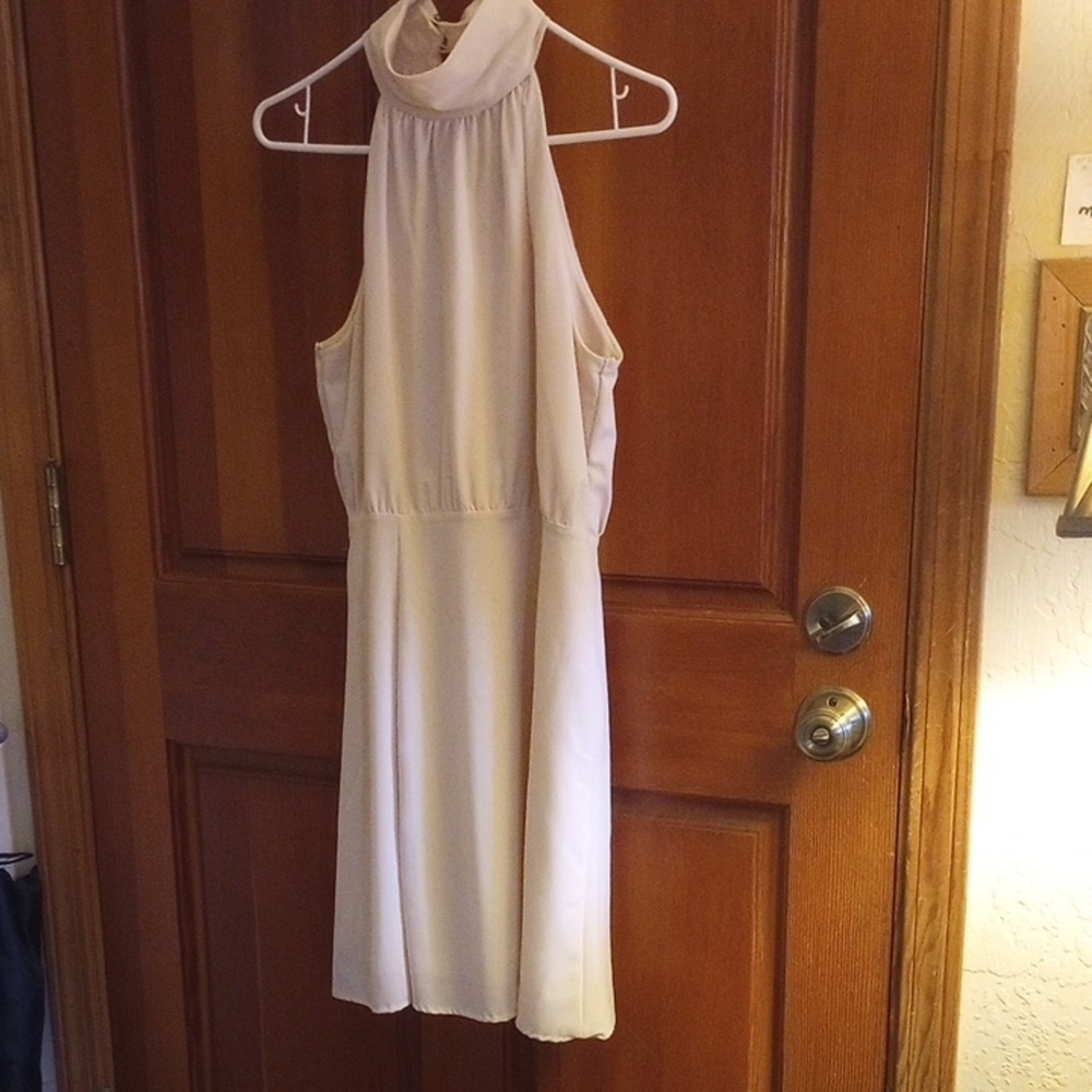 Cream Halter Dress